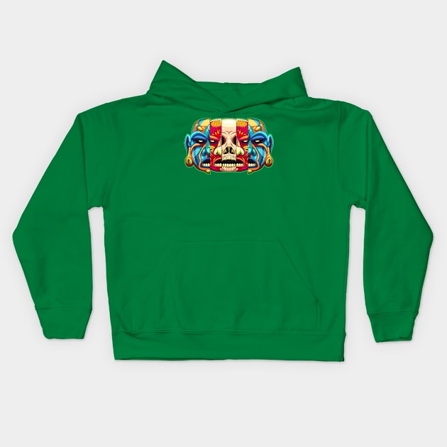 Warrior Unmasked Kids Hoodie by ArtisticDyslexia